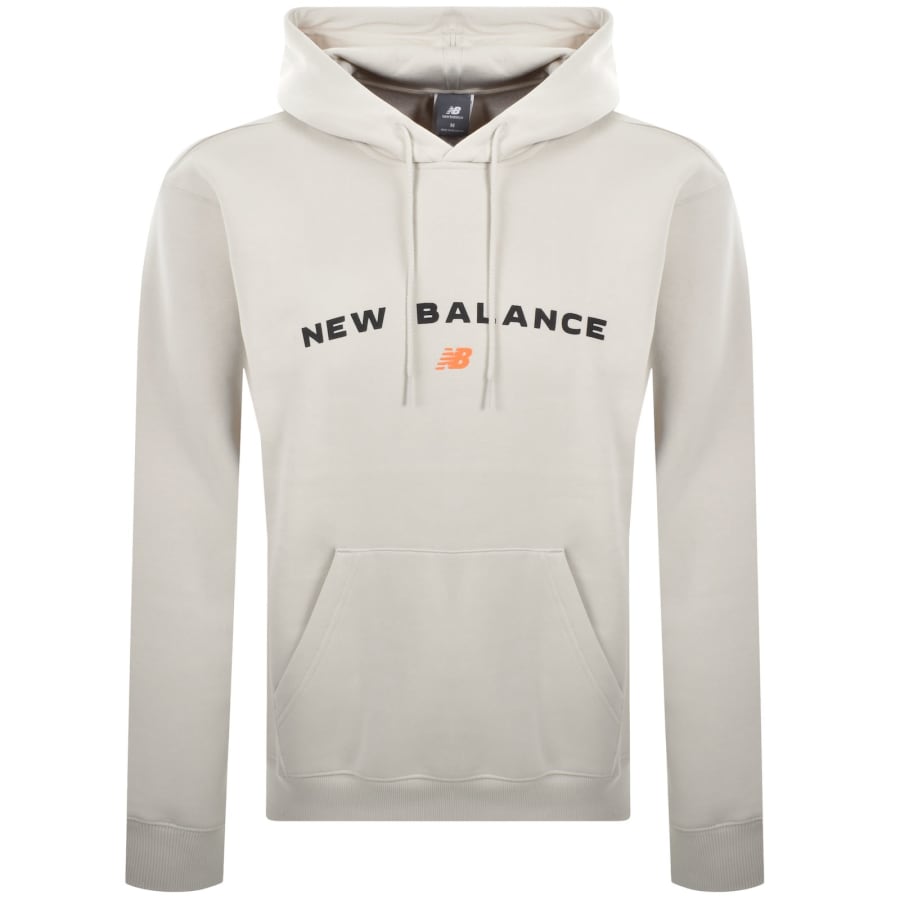 Image number 1 for New Balance Graphic Logo Hoodie Beige