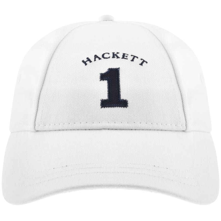 Image number 1 for Hackett Heritage Number Cap Optic White