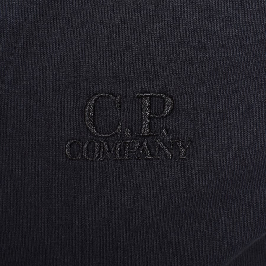 Image number 3 for CP Company Half Zip T Shirt Navy