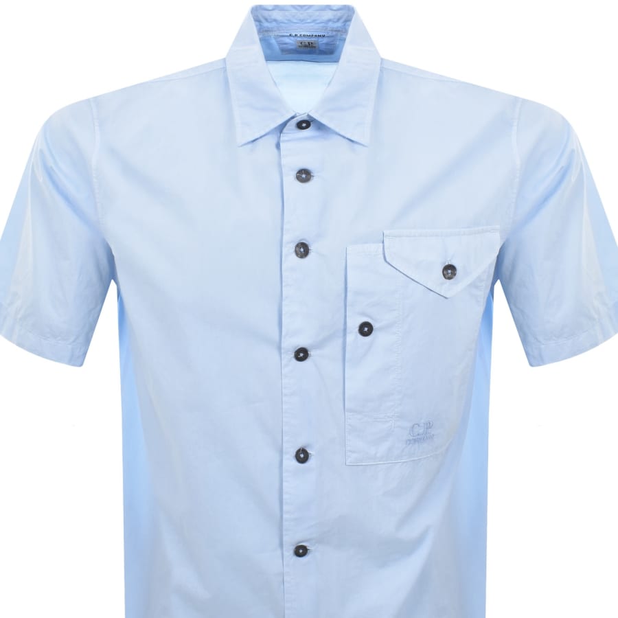 Image number 2 for CP Company Short Sleeve Shirt Blue