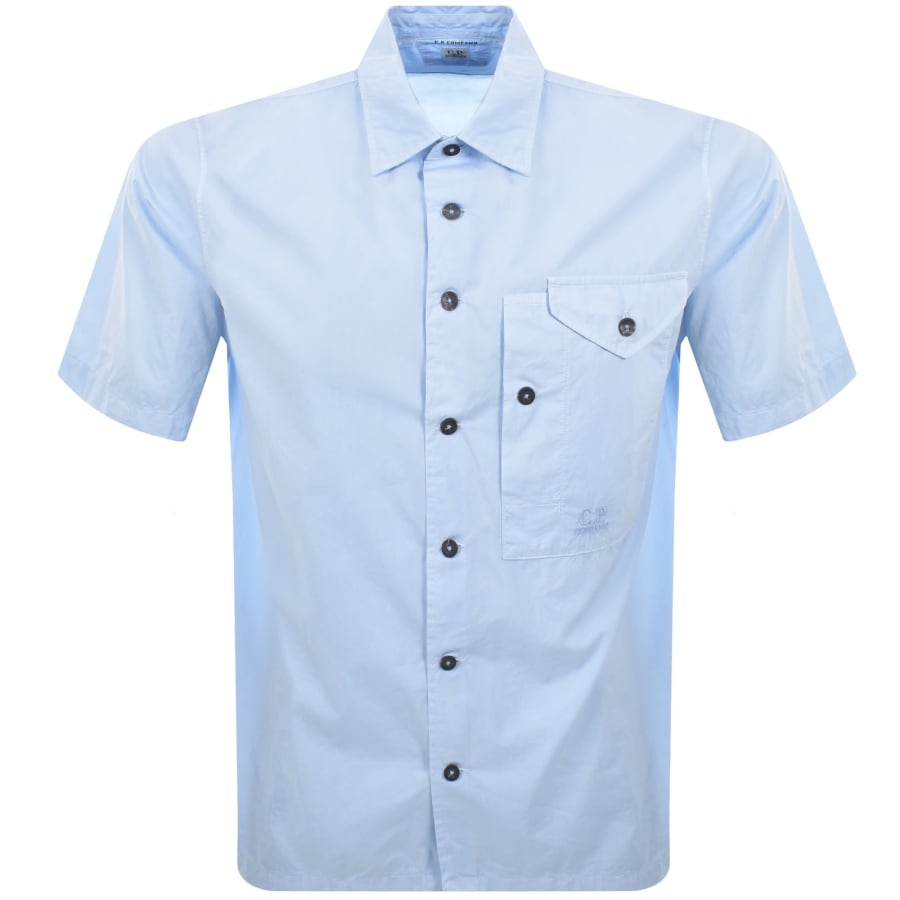 Image number 1 for CP Company Short Sleeve Shirt Blue