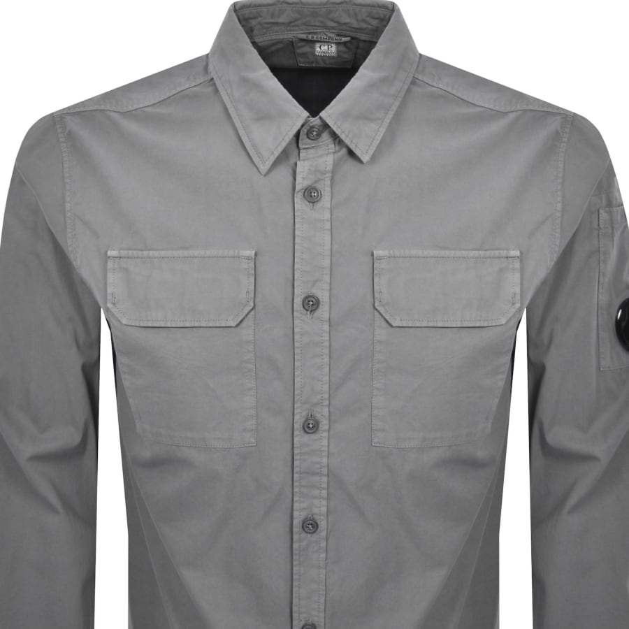 Image number 3 for CP Company Gabardine Lens Overshirt Grey