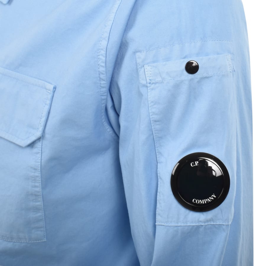 Image number 4 for CP Company Gabardine Overshirt Blue