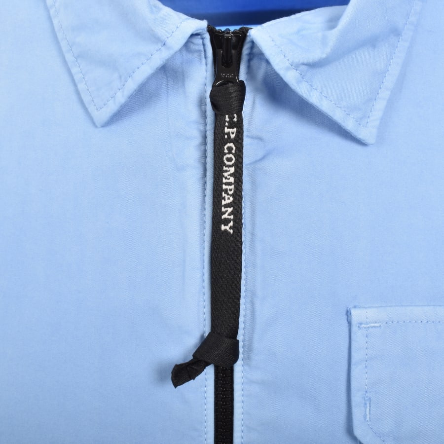 Image number 5 for CP Company Gabardine Overshirt Blue