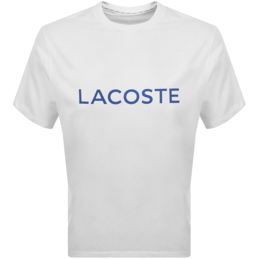 Image number 1 for Lacoste Loungewear Logo T Shirt White