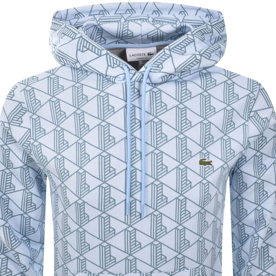 Image number 2 for Lacoste Logo Pullover Hoodie Blue