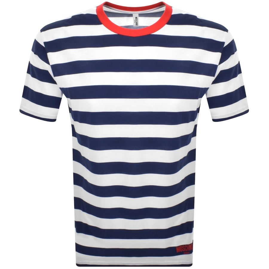 Image number 1 for Moschino Stripe T Shirt Blue