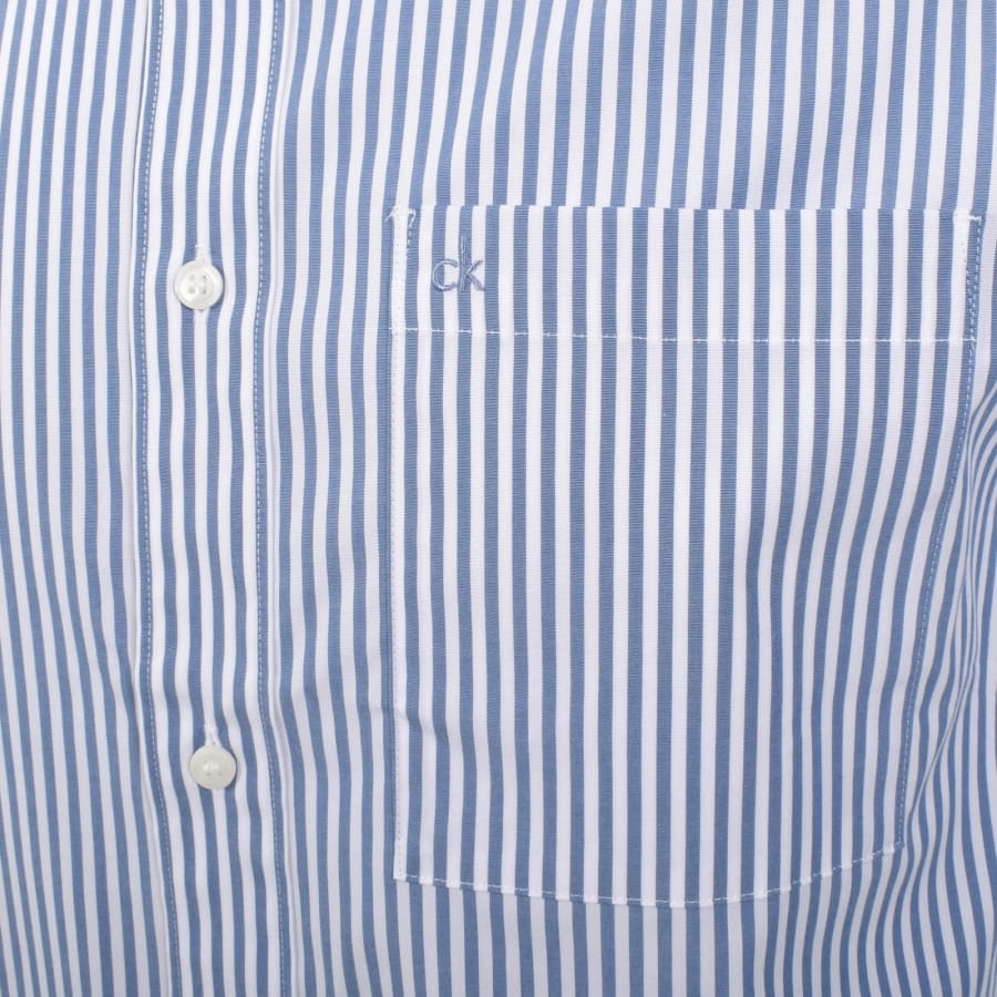 Image number 4 for Calvin Klein Striped Shirt White And Blue