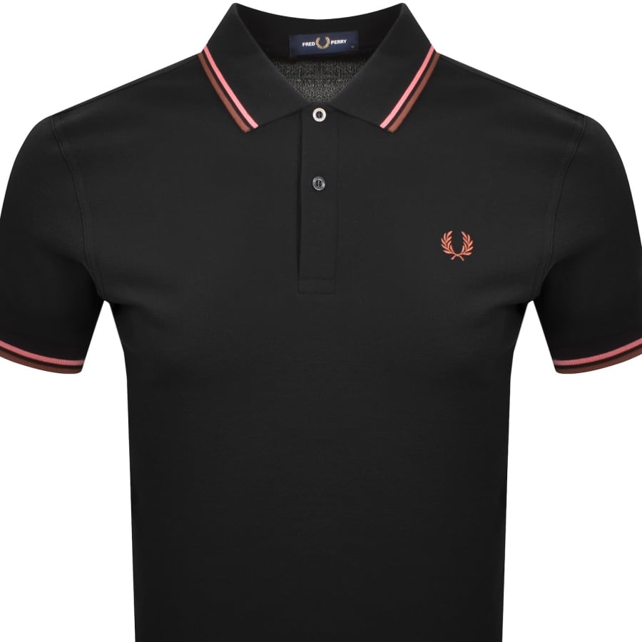 Image number 2 for Fred Perry Twin Tipped Polo Black