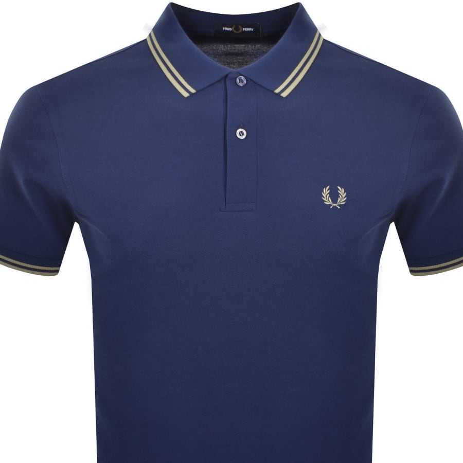 Image number 2 for Fred Perry Twin Tipped Polo T Shirt Navy