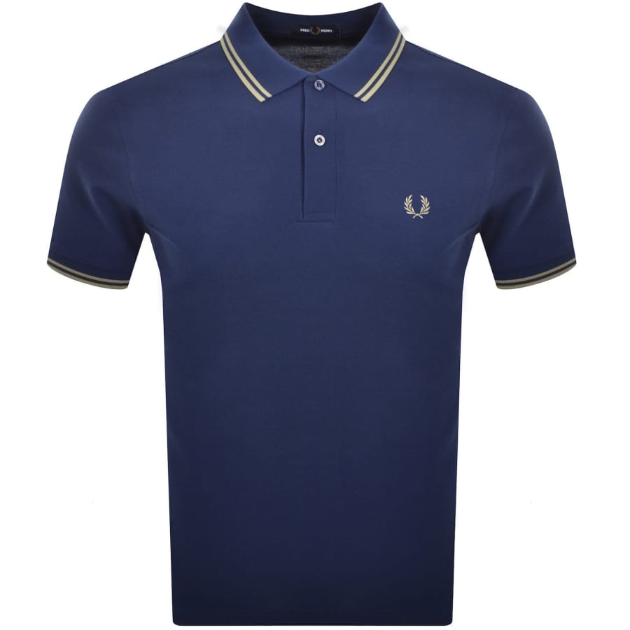 Image number 1 for Fred Perry Twin Tipped Polo T Shirt Navy