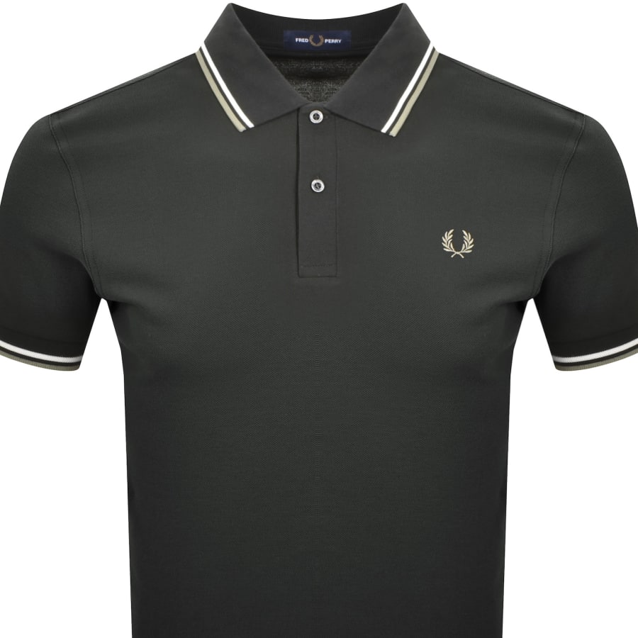 Image number 2 for Fred Perry Twin Tipped Polo T Shirt Green