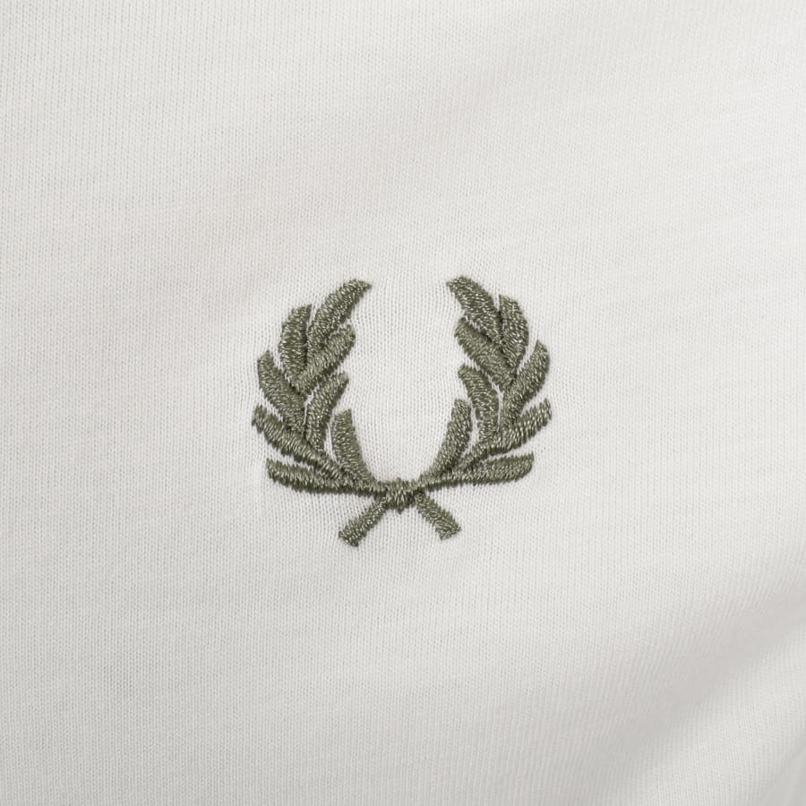 Image number 3 for Fred Perry Twin Tipped Short Sleeved T Shirt Cream
