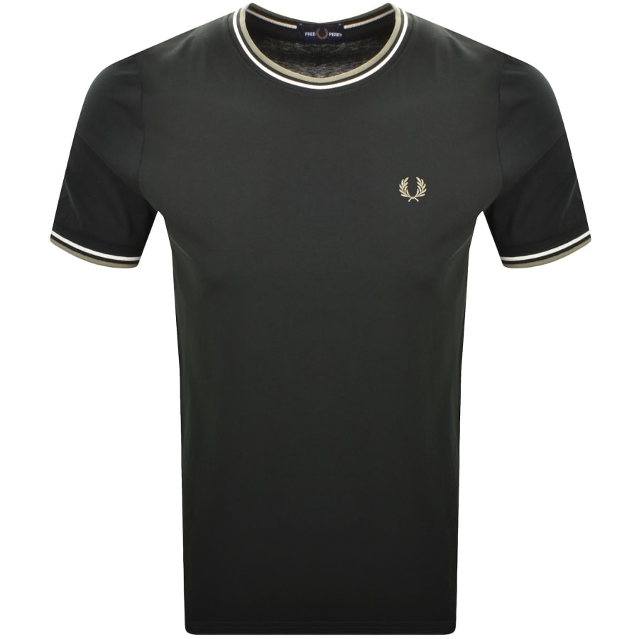 Image number 1 for Fred Perry Twin Tipped Short Sleeved T Shirt Green