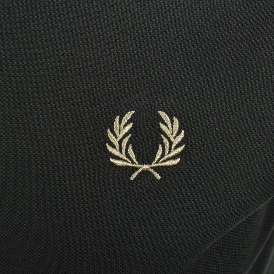Image number 3 for Fred Perry Striped Cuff T Shirt Green