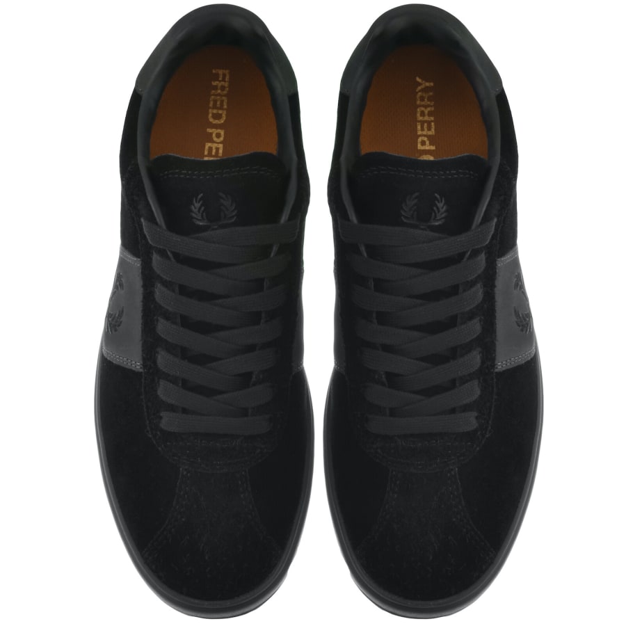 Image number 3 for Fred Perry B4 Suede Trainers Black