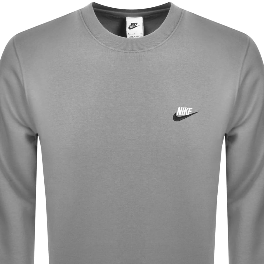 Image number 2 for Nike Crew Neck Club Sweatshirt Grey