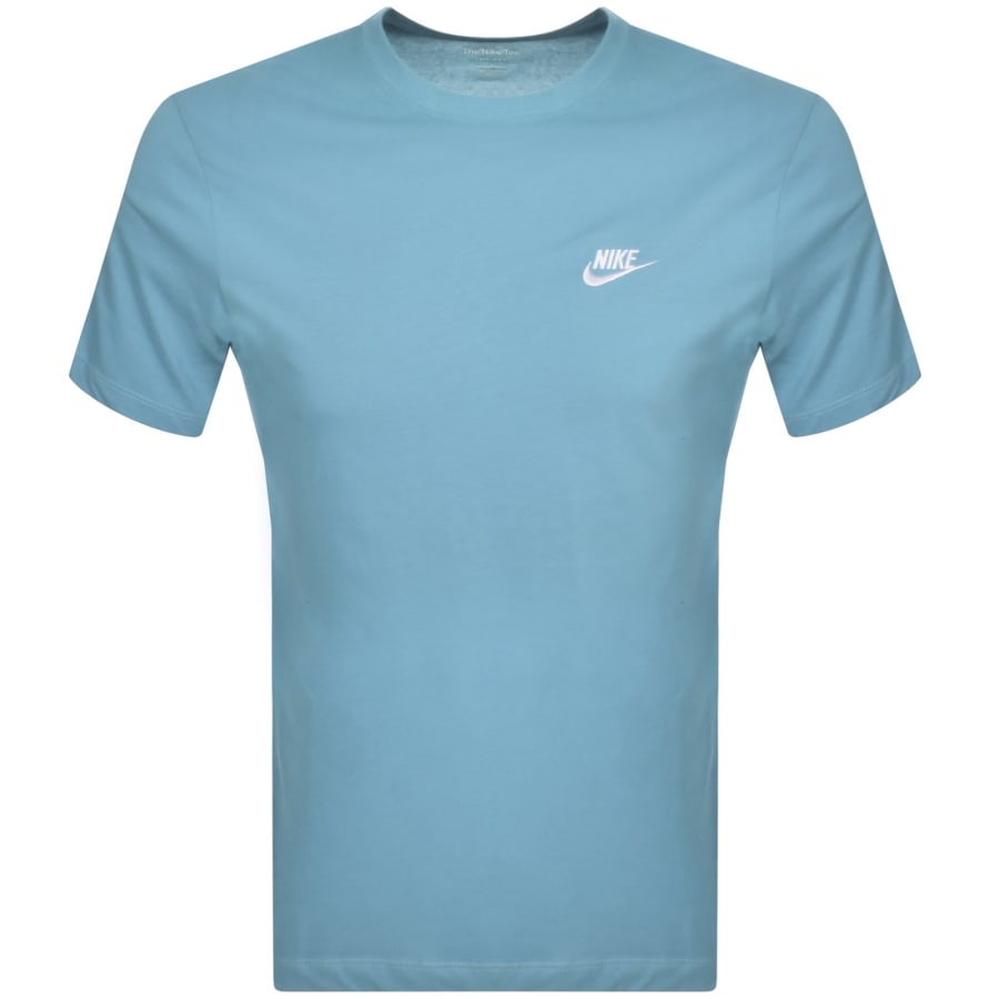 Image number 1 for Nike Crew Neck Club T Shirt Blue