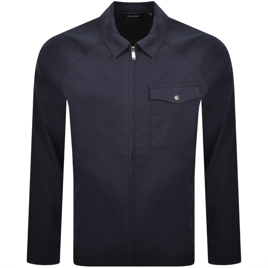 Image number 1 for Lyle And Scott Tailored Overshirt Navy
