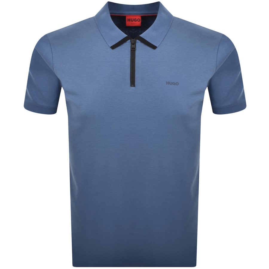 Image number 1 for HUGO Dalomino Polo T Shirt Blue