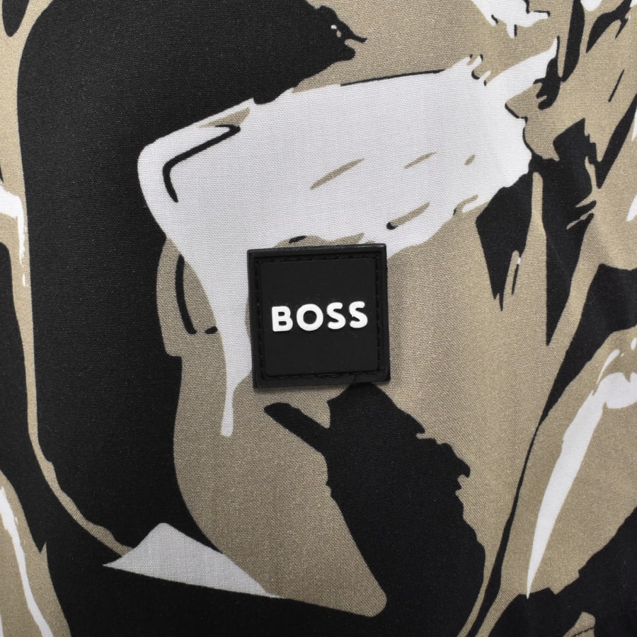 Image number 3 for BOSS Short Sleeve Beach Shirt Black