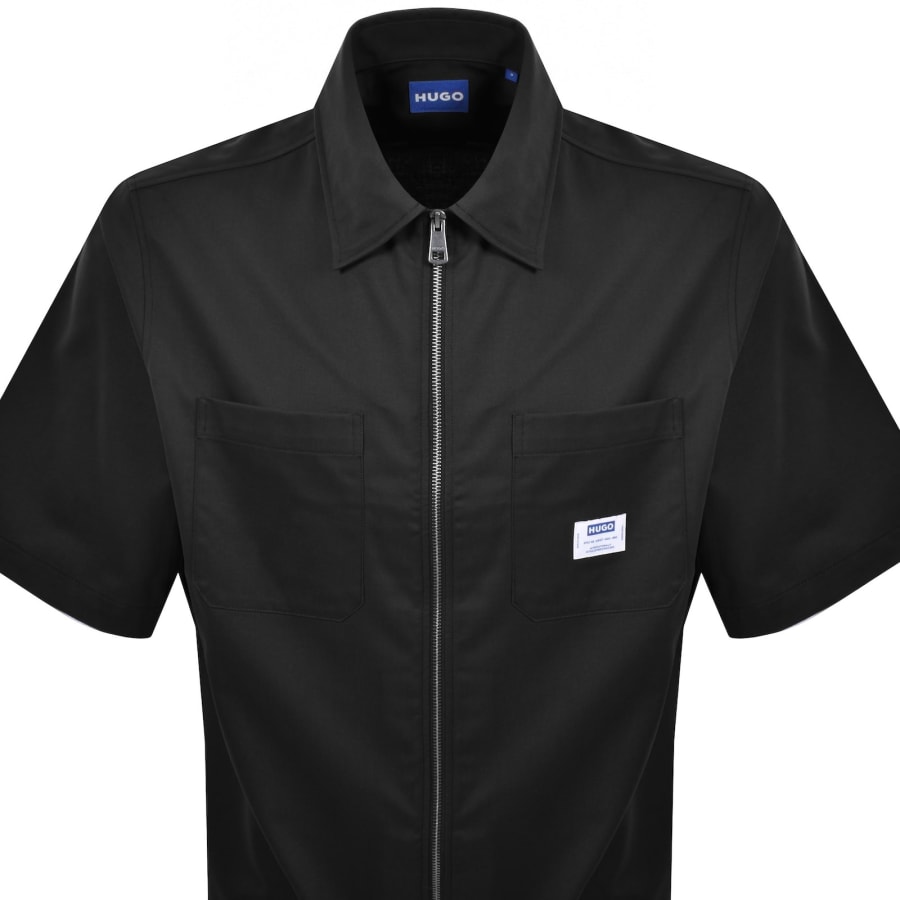 Image number 2 for HUGO Blue Ekyz Oversized Shirt Black