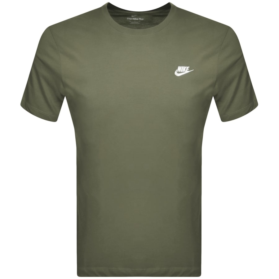 Image number 1 for Nike Crew Neck Club T Shirt Green