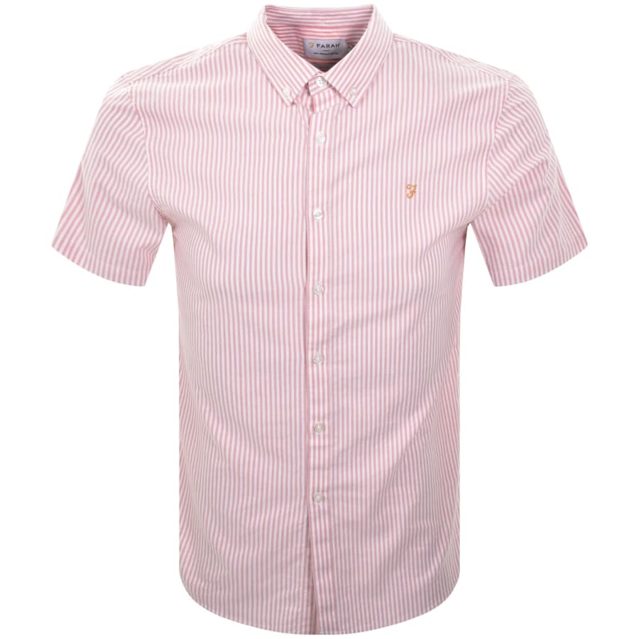 Image number 1 for Farah Brewer Short Sleeve Shirt Pink