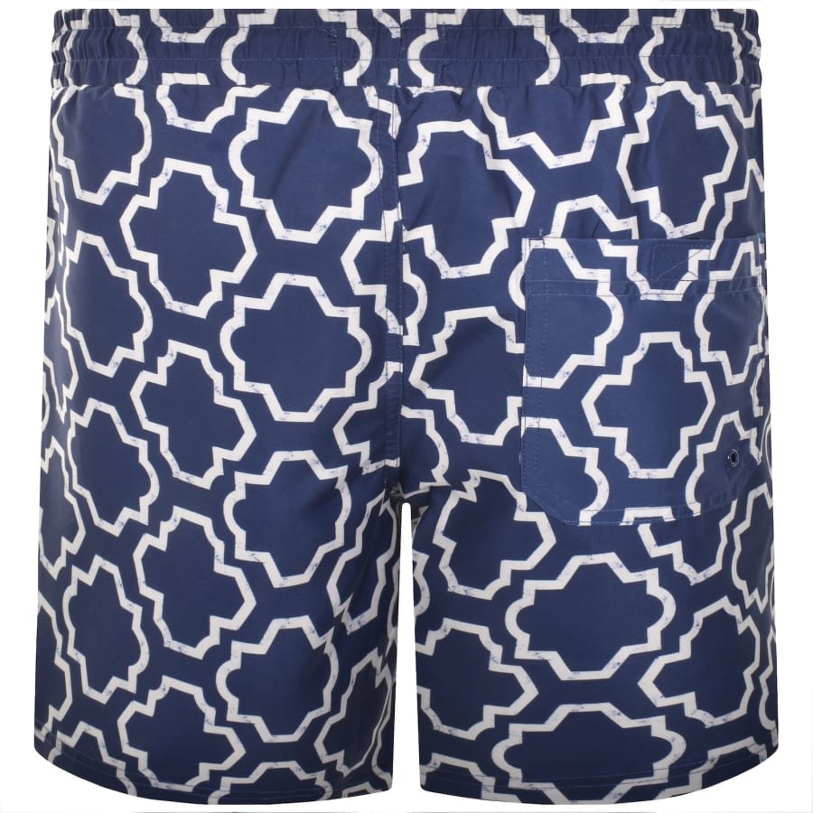 Image number 3 for Farah Colbert Medieval Print Swim Shorts Blue