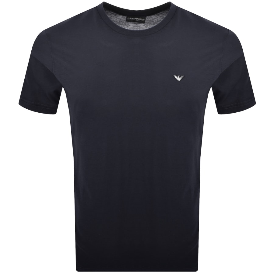 Image number 1 for Emporio Armani Beachwear Crew Neck T Shirt Navy