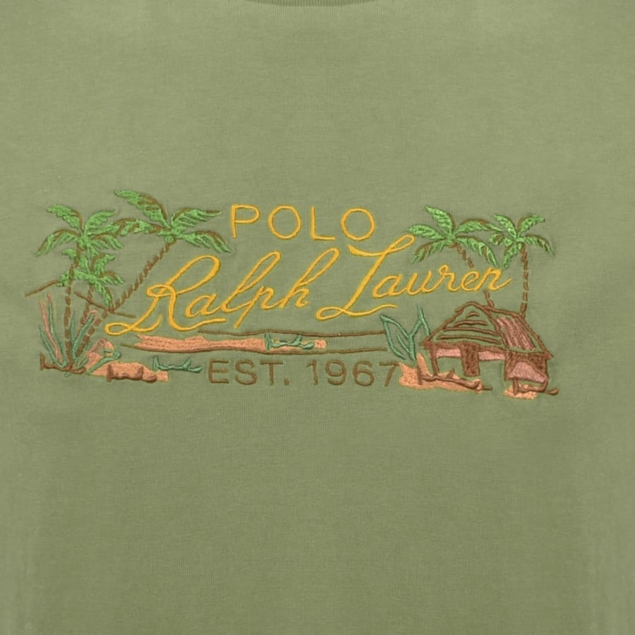 Image number 3 for Ralph Lauren Embroidered T Shirt Green