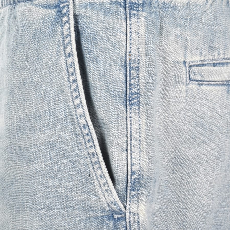 Image number 4 for Ralph Lauren Jersey Denim Shorts Blue