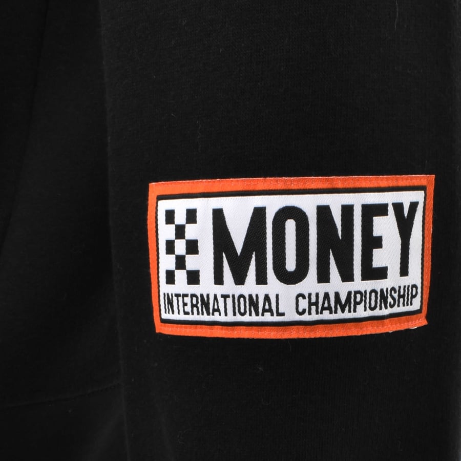 Image number 4 for Money Patch Zip Hoodie Black