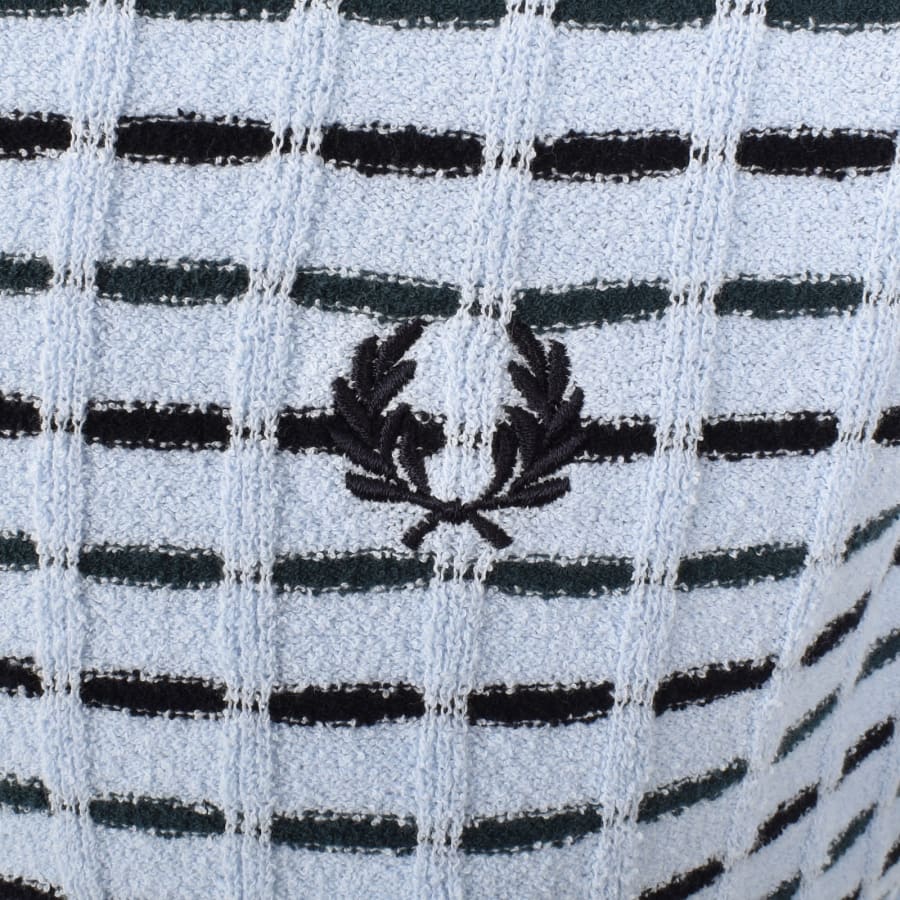 Image number 3 for Fred Perry Boucle Knit T Shirt Blue