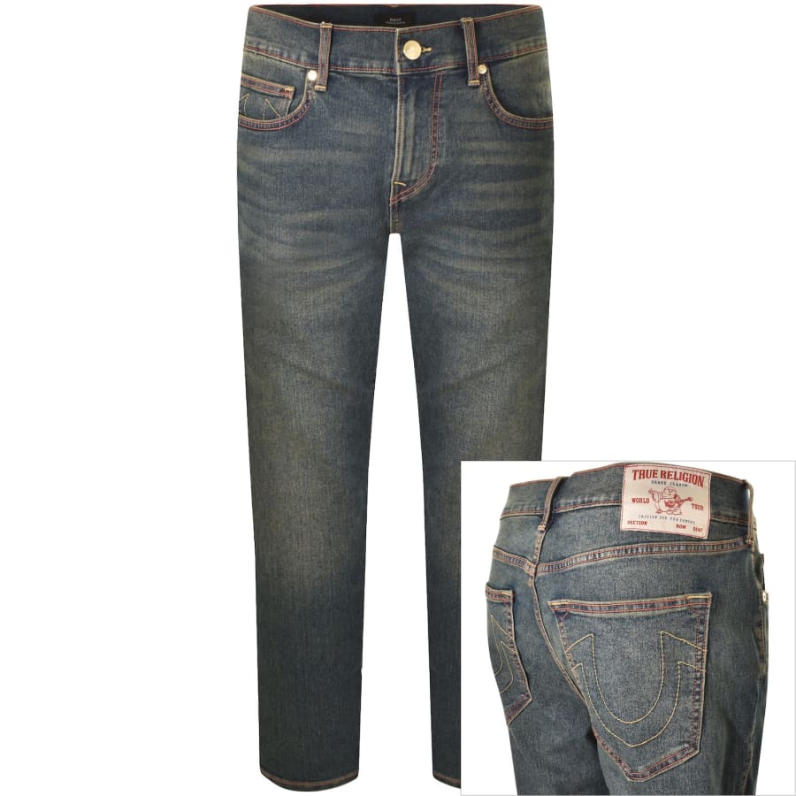 Image number 1 for True Religion Rocco Mid Wash Skinny Jeans Blue