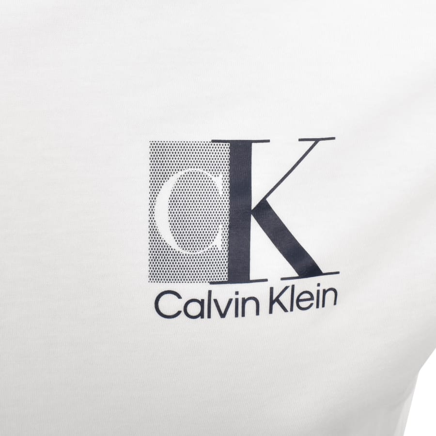 Image number 4 for Calvin Klein Abstract Logo T Shirt White
