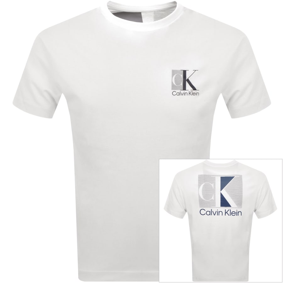 Image number 1 for Calvin Klein Abstract Logo T Shirt White
