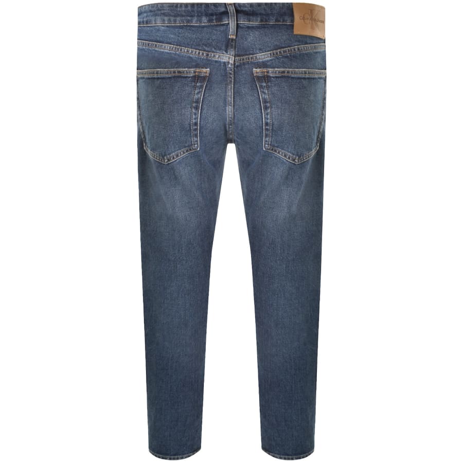 Image number 3 for Calvin Klein Slim Taper Fit Jeans Blue