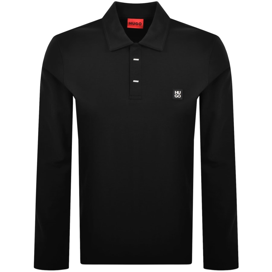 Image number 1 for HUGO Dargenpolo Regular Fit Polo T Shirt Black