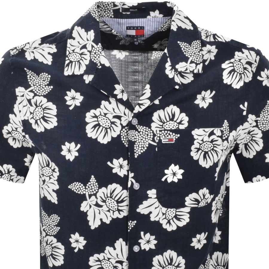Image number 2 for Tommy Jeans Short Sleeved Shirt Sweet Navy