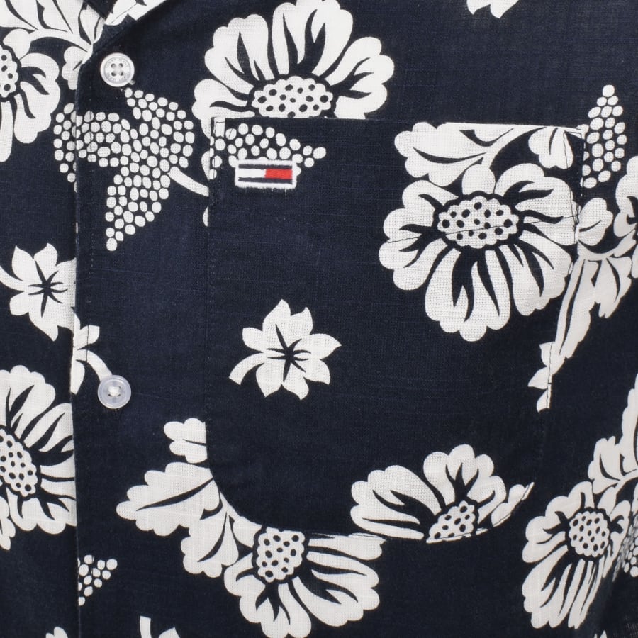 Image number 3 for Tommy Jeans Short Sleeved Shirt Sweet Navy