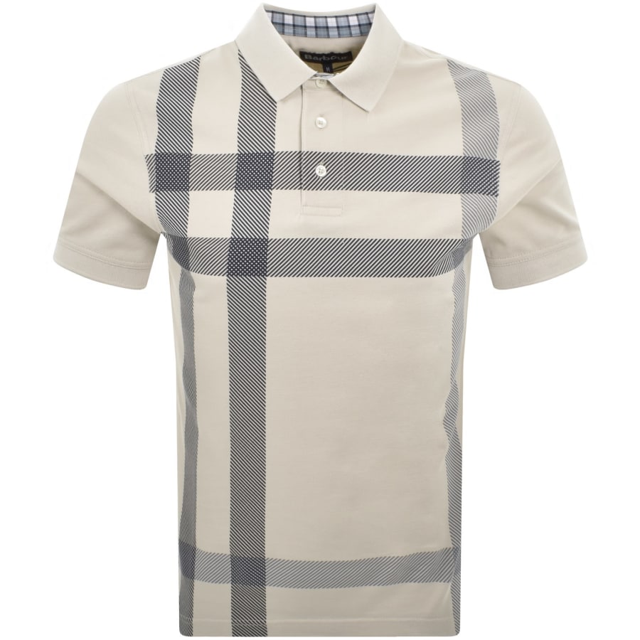 Image number 1 for Barbour Blaine Polo T Shirt Mist Beige