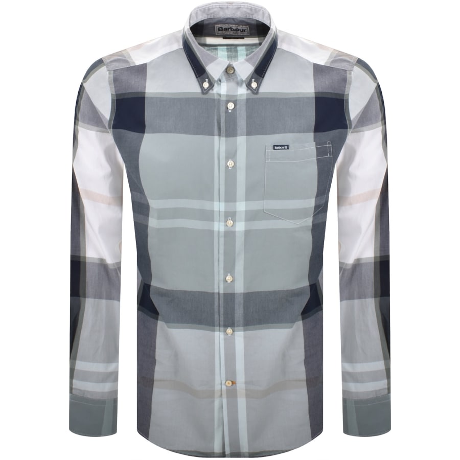 Image number 1 for Barbour Harris Check Long Sleeved Shirt Green