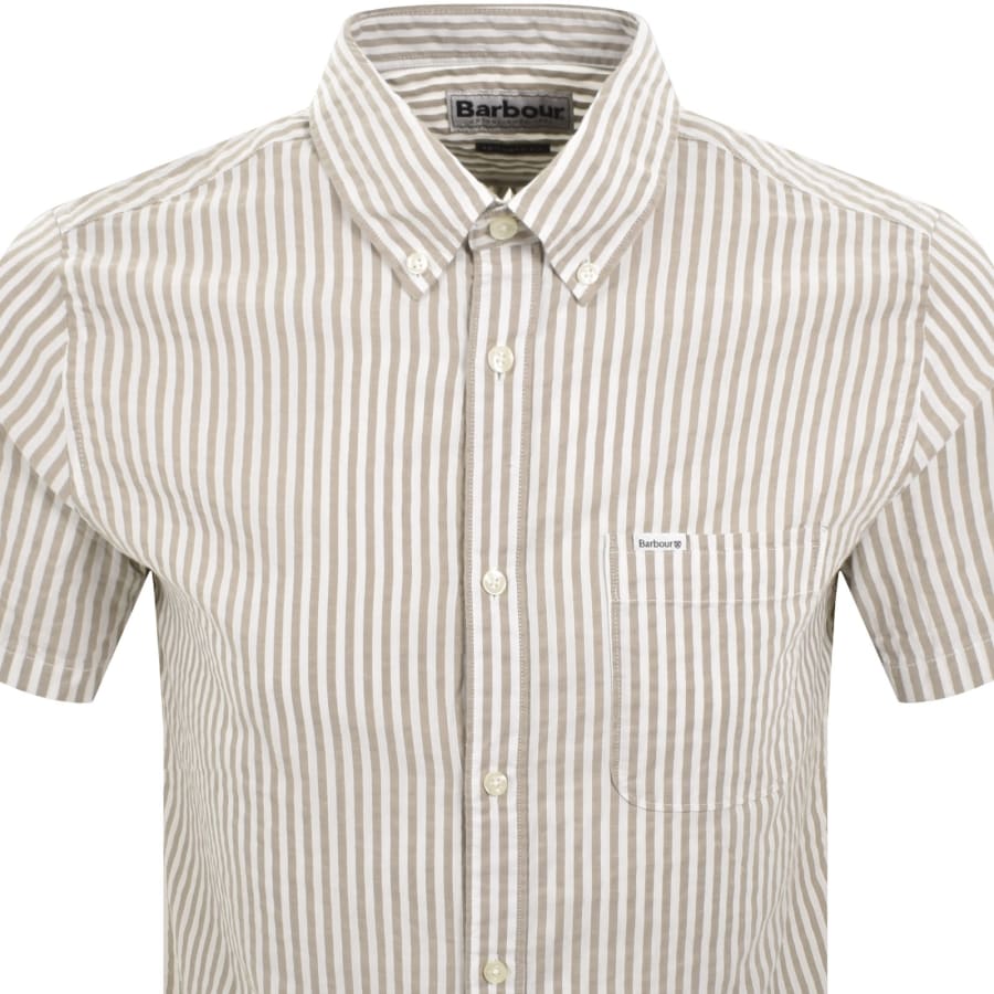 Image number 2 for Barbour Cresswell Short Sleeve Shirt Beige