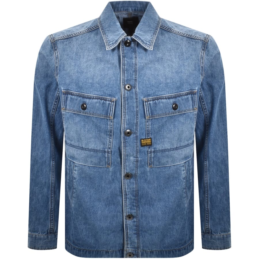 Image number 1 for G-Star Mosa Denim Overshirt Blue