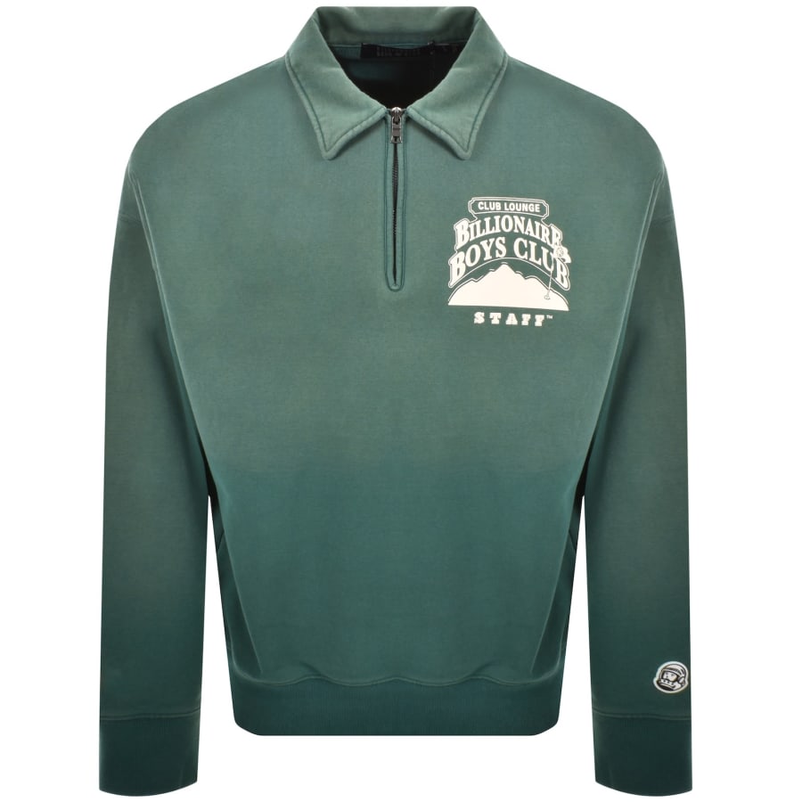 Image number 2 for Billionaire Boys Club Quarter Zip Sweatshirt Green