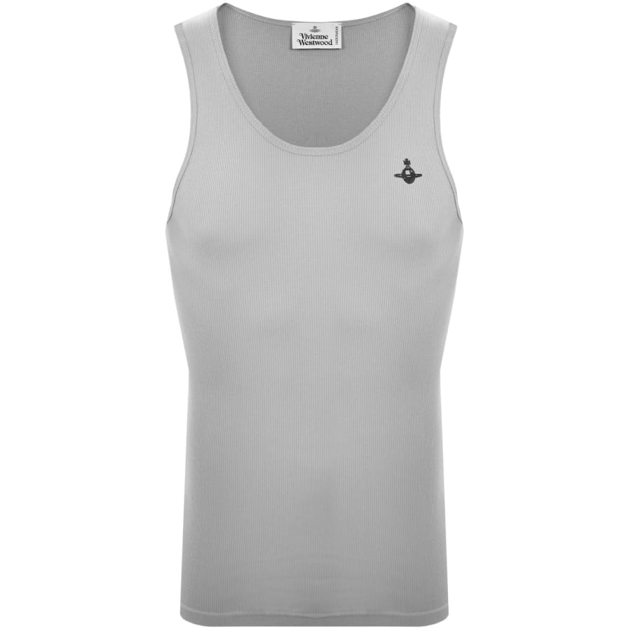 Image number 1 for Vivienne Westwood Logo Rib Vest Grey