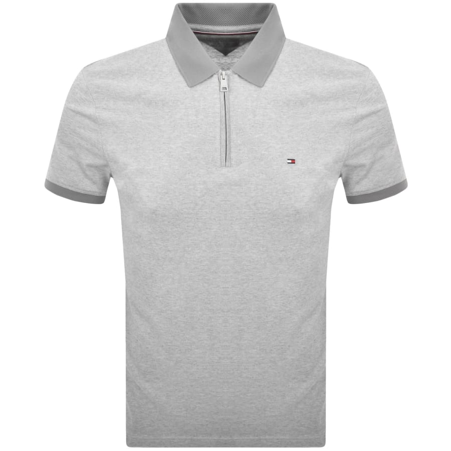 Image number 1 for Tommy Hilfiger Performance Polo T Shirt Grey