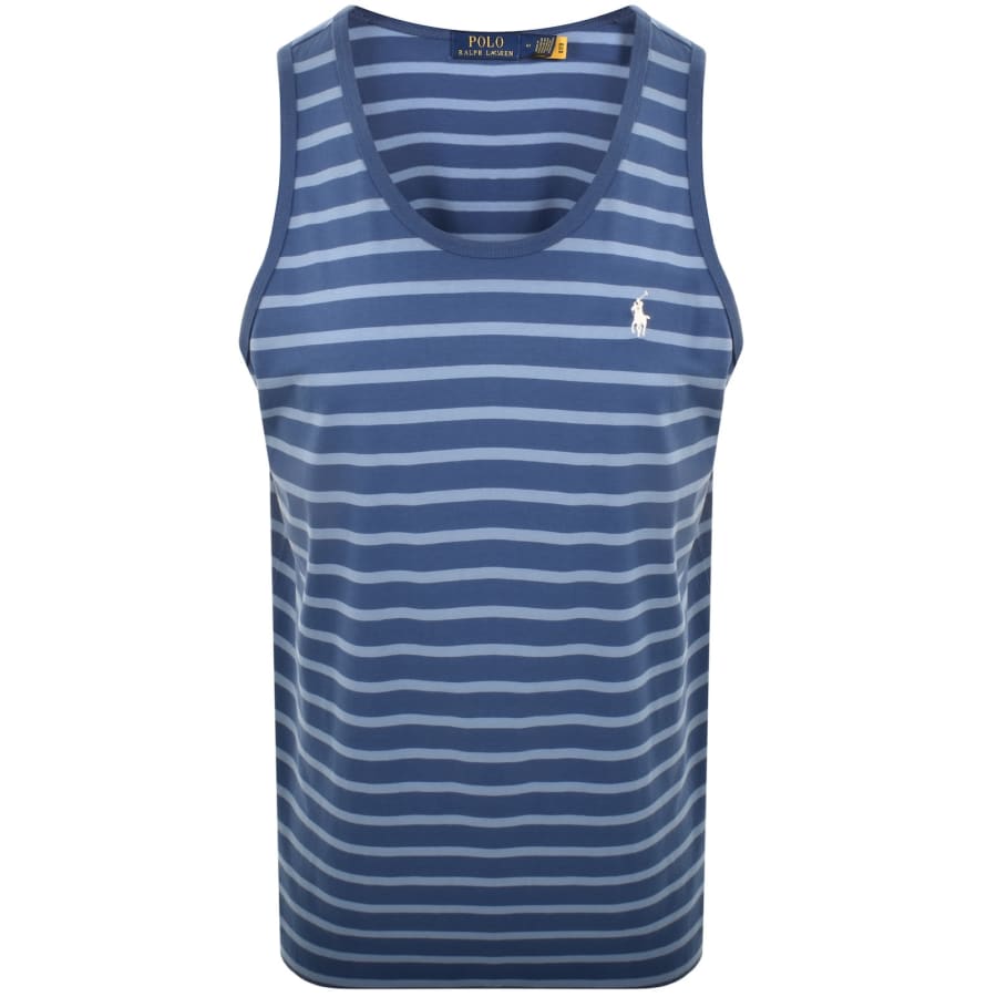 Image number 1 for Ralph Lauren Stripe Vest Blue