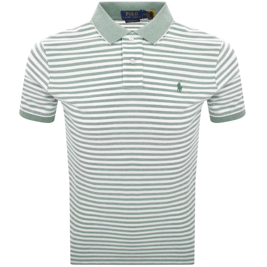 Image number 1 for Ralph Lauren Custom Slim Polo T Shirt Green